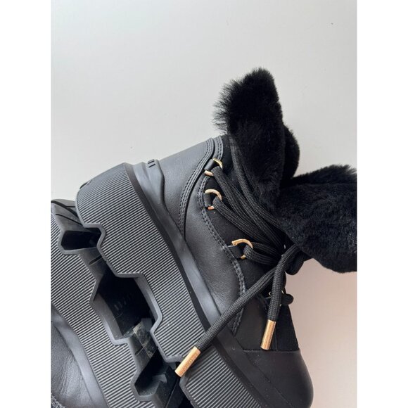 NWOB INUIKII Endurance Trekking Black Leather Shearling Winter Boots, Size 36 - Picture 11 of 16